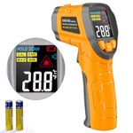 Eventek Infrared Thermometer Gun, -58℉～1112℉(-50℃～600℃) Non-Contact Digital Laser Temperature Gun with Color Display & Adjustable Emissivity for Cooking/BBQ/Food/Fridge/Pizza Oven/Engine