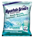 Mountain Breeze Sugar-Free Spearmint Fresh Breath Strips (18 Strips each) Pack of 12 x 18 = 216 Strips.