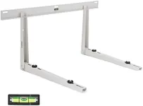 Ivation Split AC Mounting Bracket, Universal Heavy-Duty Outdoor Wall Mount System with Hardware & Level for Ductless Mini Split Air Conditioner Condenser & Heat Pump Units, 440 Lb. Max Capacity