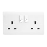 Click Smart+ 13A 2 Gang Zigbee Smart Switched Socket Outlet CMA30036