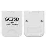 Zopsc for Wii Storage Card Adapter, GC2SD Card Adaptor Card Reader for Gamecube Wii Consoles, Plug and Play.(White)