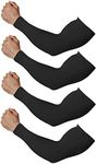 Arm Sleeves for Men and Women, Sleeves to Cover Arms for Men and Women 4-Pairs, Black-4 Pairs, M