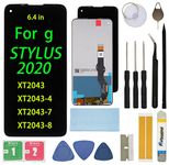 Screen Replacement for Motorola Moto G Stylus 2020 XT2043 XT2043-4 XT2043-7 XT2043-8 6.4" Assembly LCD Display Touch Screen Digitizer with Tools