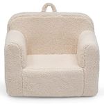 Delta Children Cozee Sherpa Chair, foam Textile, Cream