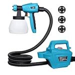 Fence Paint Sprayer 800W, Tilswall Pro Electric HVLP Paint Spray Gun with 3 Nozzle Sizes, 3 Spray Patterns, and 1300ML Detachable Container for Fences, Sheds, Decking, Garden Furniture