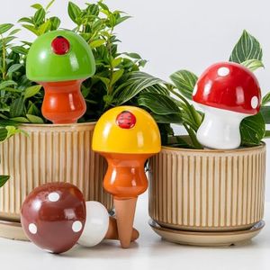 SURE YUESI 4PCS Terracotta Self Watering Globes, Automatic Plant Watering Bulbs - Vacation Watering Spikes System, Self Watering Devices for Indoor and Outdoor Plants