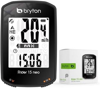 Bryton Rider 15 neo GPS Bike/Cycling Computer Device Only: Twist | Click | Go! 3 Satellite System. 16 Hr Battery Life. Supports BLE Speed, Cadence, Heart Rate Sensors. Backlight. Smart Notifications.