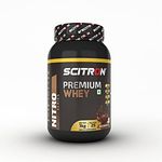 SCITRON Nitro Series PREMIUM WHEY (21g Protein, 6.4g BCAAs, 13.4g EAAs, 0g Sugar, 29 Servings) - 1kg (Rich Chocolate)