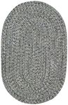 Capel Rugs Sea Pottery Oval Braided Area Rug, 7 x 9, Smoke