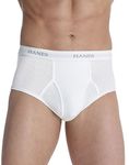 Hanes Men's 7 Pack Ultimate Full-Cut Pre Shrunk Briefs, White, Large