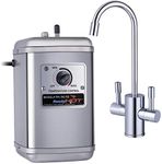 Ready Hot Compact Instant Hot Water Dispenser, Stainless Steel Tank, Wall Mounted, Adjustable Temperature Control, Includes Hot and Cold Dual-Lever Faucet with Chrome Finish, 41-RH-150-F560-CH