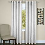 Achim Home Furnishings Taylor Lined Blackout Grommet Window Curtain Panel, 50 x 63", White