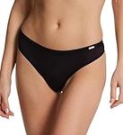 Le Mystere Women's Infinite Comfort Thong Panty, Black, Large-X-Large