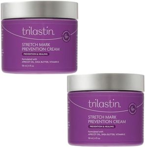 TriLASTIN Maternity Stretch Mark Prevention Cream (4Oz) - Hypoallergenic & Paraben-Free for Pregnancy & Postpartum - Maternity Belly Cream (2 Pack)