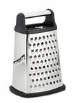 NAALSA - Turkey 4 Side Stainless Steel Professional Multi Purpose Grater Steel Handle Vegetable Chopper Slicer Kitchen Cutter, Shredder for Cheese & Vegetables 9 inch