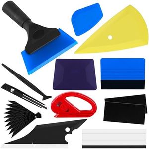 Arayker 12 Pcs Car Window Film Tint Tool Kit Car Window Tint Squeegee Tool Kit Vinyl Wrap Tool Kit Automotive Tint Tool Kit Glass Protective Film Installation Kit Automotive Window Tinting Kit