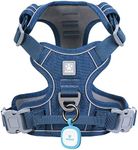 Pawaii Dog Harness, No Pull Dog Harness with Pet ID Tag, No Choke Front Clip Harness Dog, Adjustable Soft Padded Pet Vest with Easy Control Handle, Blue XS (Chest: 12"-17")