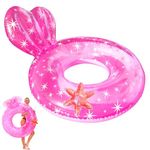 Inflatable Pool Floats for Swimming, Pool Inflatables For Adults Swimming Pool Inflatables Lounger Large Rubber Rings for Adults Beach Inflatables Fishtail Starfish Decoration (120#)