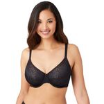 Wacoal Women’s Back Appeal| Non Padded | Wired |Full Cup| Everyday Wear | Plus Size | Comfortable | Full Support Bra - Black(38D)
