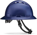 Acerpal Full Brim Vented Beguiled Blue Carbon Fiber Design Gloss Finish OSHA Hard Hat with 6-Point Suspension