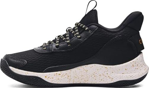 Under Armour Big Kids Grade School Curry 3Z7 Basketball Shoes 3026623 (Black/Black/Gold, US Footwear Size System, Big Kid, Numeric, Medium, 4)