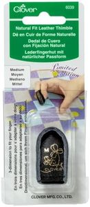 Clover Limited Edition Natural Fit Leather Thimble - Medium