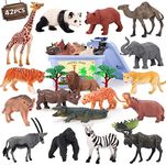 PELOSTA 42 PCS Safari Animal Figure