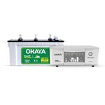 Okaya Inverter & Battery Combo (Smart Wave QSW 1175 12V UPS/Inverter, 925VA with Quasi Sine Wave Technology & PowerUP OPJT17036 140Ah/12V Battery) for Home, Office & Shops