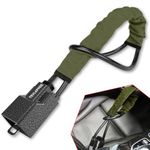 Tevlaphee Upgraded Steering Wheel Lock, Seat Belt Lock, Metal Head, High Visibility Car Lock Anti-Theft Device, Heavy Duty, Universal Fit for Car, SUV, Pickup, Jeep, Van, RV, 3Keys(Green)