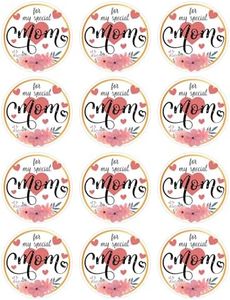 SICOHOME Mother's Day Gift Labels Stickers 36pcs 1.5" Farmhouse Mothers Day Stickers Gift Labels Present Stickers for Boxes Cards Envelope Seals Mother's Day Party Decorations