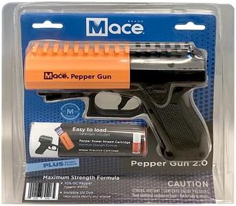 Mace Brand Self Defense Pepper Spray Gun 2.0 – Accurate 20’ Pepper Spray, Leaves UV Dye on Skin, Replaceable Cartridge (80406) — Mace Self Defense Pepper Spray for Women/Men, Made in the USA