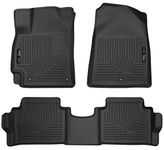 Husky Liners Weatherbeater Floor Mats | Fits 2017-2020 Hyundai Elantra | Front & 2nd Row, 3-pc Black - 98871