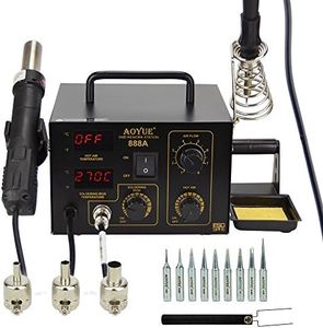 Aoyue 888A 2 in 1 Digital Hot Air Rework and Soldering Station, Black