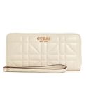 GUESS Women's Assia Large Zip Around Wallet, Clutch, Stone, One Size