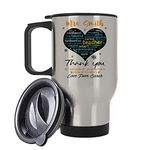 Personalised Teacher Day Gift - Thank You for Being an Important Teacher Appreciation, End of School Year, Retirement Travel Tea/Coffee Mug. (Silver)