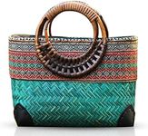 QTKJ Summer Beach Bag, Boho Handmad