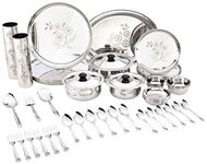 Amazon Brand SOLIMO - STAINLESS STEEL DINNERWARE SET - 61 PCS