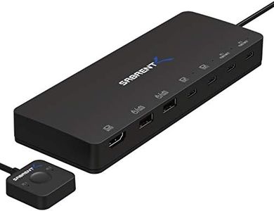 SABRENT 2-Port USB Type-C KVM Switch with 60 Watt Power Delivery Option (USB-KCPD)