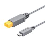 Wigearss 2M Type C Power Charge Cable for Wii U Work with a 35w-65w Power Adapter-Gray (not Include The Power Adapter/not Compatible with Wii)