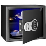 Lifelong LLHSL12 34Litres Home Safe Electronic Locker with LED Light | Digital Security Safe for Home & Office - 1.2 Cubic Feet, (1 Year Warranty, Black)