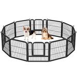 Yaheetech Lightweight Dog Playpen, 12 Panel 63cm Dog Fence Pet Exercise Pen Portable Puppy Play Pen Suitable for RV/Camping