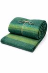 Alpaca Wool Throw Blanket | Warm, Ultra-Soft, Breathable, Non-Itchy Blanket-Throw | Hypoallergenic and Beautiful Fabric (Amazonic Jungle Green)