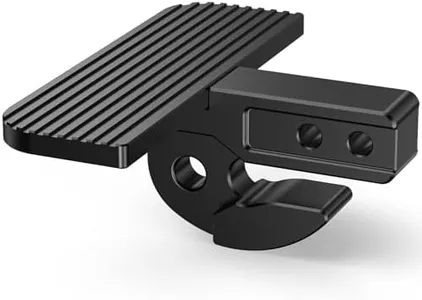 Trailer Hitch Step with Slider - for 2 inch Receiver, Rear Bumper Guard Protector, Compatible with 3/4" D-Rings or Soft Shackle, for Tow SUV Pickup, Black