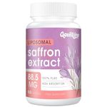 Liposomal Saffron Supplements 88.5 mg, 100% Pure Saffron Extract Capsules, Premium Saffron for Mood, Focus, Vision & Energy, Weight and Appetite, 60 Capsules, 2-Month Supply