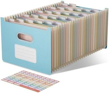 Accordion File Organizer, 26 Pockets Wheat Straw Expanding File Folders, Upright&Open Top, A-Z Bill Receipt Organizer, 100% BPA Free, Return to Nature, Healthy Living, Letter/A4 Size-Sky Blue