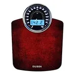 EILISON Highly Advance 2-in-1 Digital & Analog Weighing Scale for Body Weight-400lbs, 4 High Precison GX Sensor Accurate, Thick Tempered Glass, Extra Large Display (red)