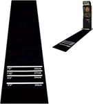 foriy Rubber Dart Mat, 9.8 x 2ft Heavy Duty Dart Carpet with Throw Lines, Professional Non-Slip Dart Board Mat, Soundproof Flooring Protector for Dart Game (118 x 24 x 1/5inch)