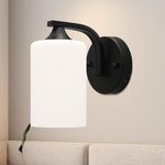 Avior Wall Light for Bedroom, Living Room, Home Decoration (Black and White Plastic Shape)