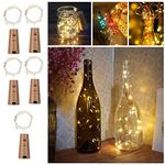 Party Propz Bottle Lights For Decoration - 5 Pcs, Bottle Led Lights For Home | Christmas Decorations Lights | Cork Lights For Home Decoration | Christmas Decorations Items For Home | Room Decor Lights