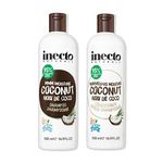 Inecto All Natural Shampoo and Conditioner Set – Itchy Scalp Treatment for Women – Restorative and Moisturizing Vegan Shampoo for All Hair Types (Coconut)